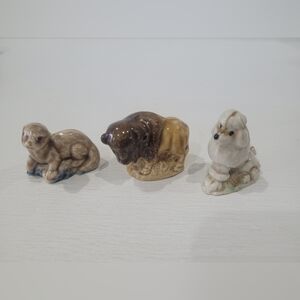 3 Vintage Red Rose Tea Animal Figurines by Wade England